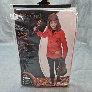 Trick r Treat Sam Shirt Costume Child Medium 8-10 Spirit Halloween Hooded Top